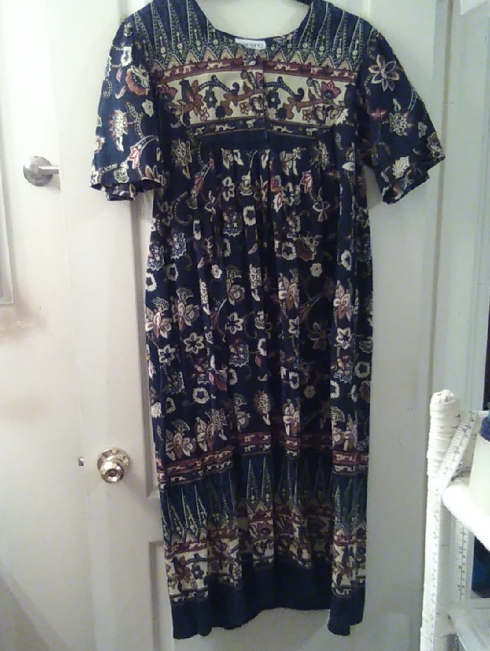 Bohemian Floral Navy Maxi Dress